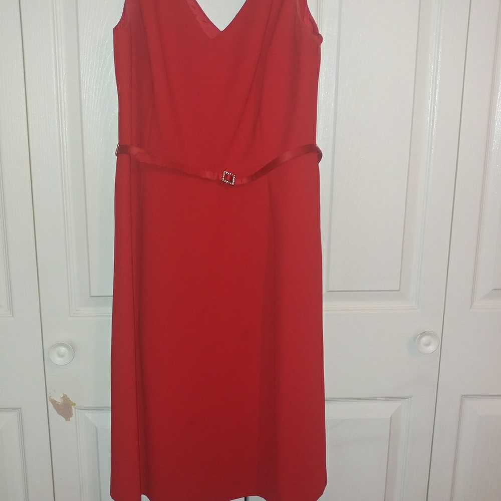 Ladies Liz Claiborne red dress, size 12